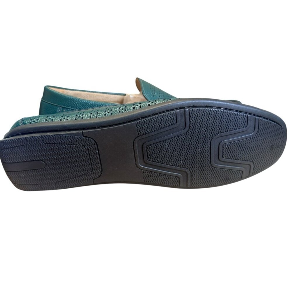Montique Men's Green Weave Pattern Fashion Loafers Shoes Size 9.5  S22 - Picture 5 of 5